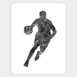 Basketball player man black and white Sticker